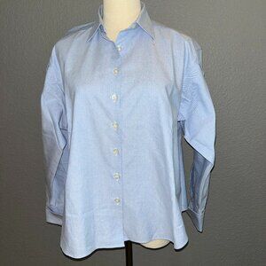 T. LINE THE ISABEL SHIRT - BLUE OXFORD Classic Luxury Closet Staple - NWOT - S/M